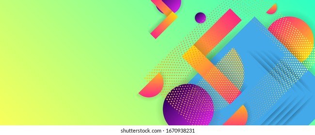 Fondo de diseño en color brillante plantilla líneas jugosas de verano fondo de arte con geométrica