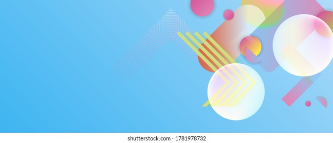 Bright color design backgrounds template summer juicy background with geometric elements