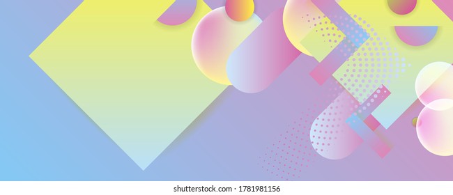 Bright color design backgrounds template summer juicy background with geometric elements
