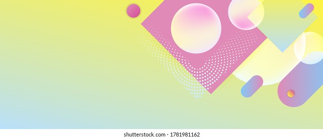 Fondo de diseño de color brillante plantilla fondo de jugo de verano con elementos geométricos