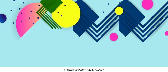 Bright color design backgrounds template summer juicy background with geometric elements