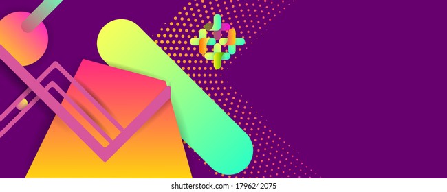 Bright color design on a dark background background template summer juicy with geometric elements for logo text or promotions. Vector stock art