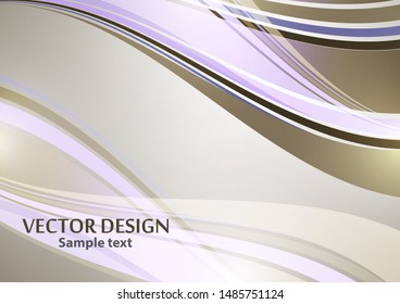 Bright color elegant lines abstract waves. Element of modern business design. Vector illustration.