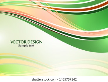 Bright color elegant lines abstract waves. Element of modern business design. Vector illustration.