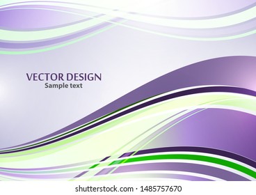 Bright color elegant lines abstract waves. Element of modern business design. Vector illustration.