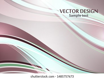 Bright color elegant lines abstract waves. Element of modern business design. Vector illustration.