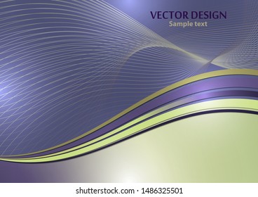 Bright color elegant lines abstract waves. Element of modern business design. Vector illustration.