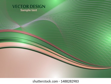 Bright color elegant lines abstract waves. Element of modern business design. Vector illustration.