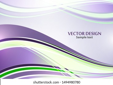 Bright color elegant lines abstract waves. Element of modern business design. Vector illustration.