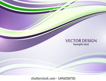 Bright color elegant lines abstract waves. Element of modern business design. Vector illustration.