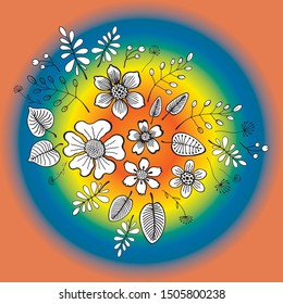 bright color floral pattern for cover or background phone case