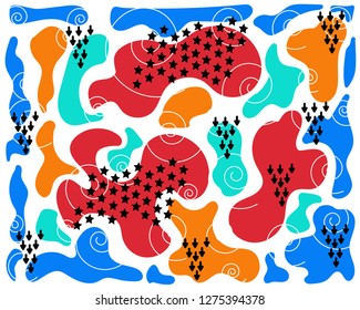 bright color geometric abstract background streamlined shape