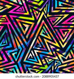 Bright color geometric seamless pattern.
