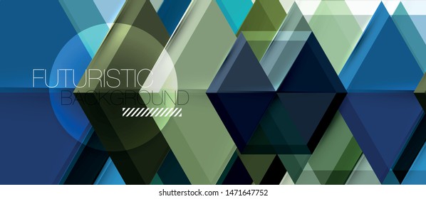 Bright color geometrical composition background, business presentation template. Vector design