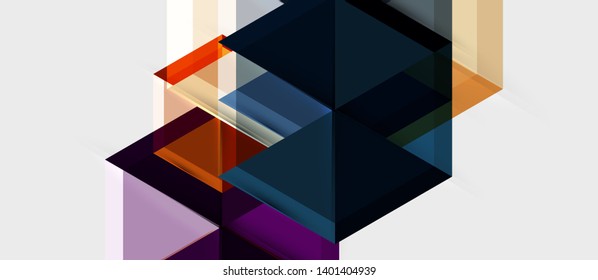 Bright color hexagon geometrical composition background, business presentation template. Vector design