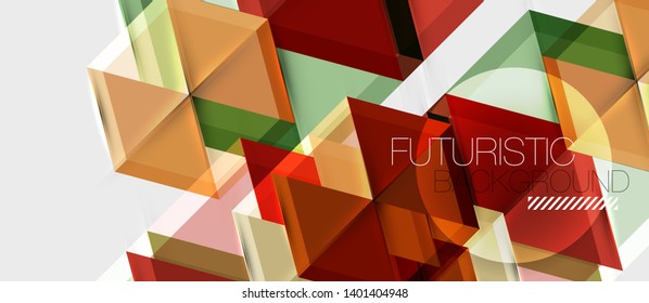 Bright color hexagon geometrical composition background, business presentation template. Vector design