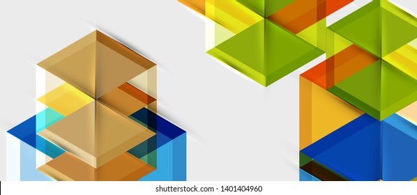 Bright color hexagon geometrical composition background, business presentation template. Vector design