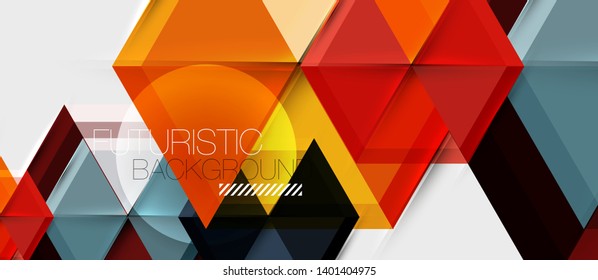 Bright color hexagon geometrical composition background, business presentation template. Vector design