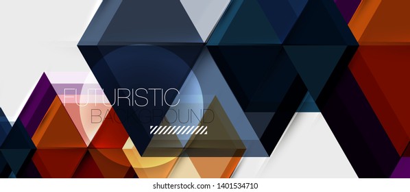 Bright color hexagon geometrical composition background, business presentation template. Vector design