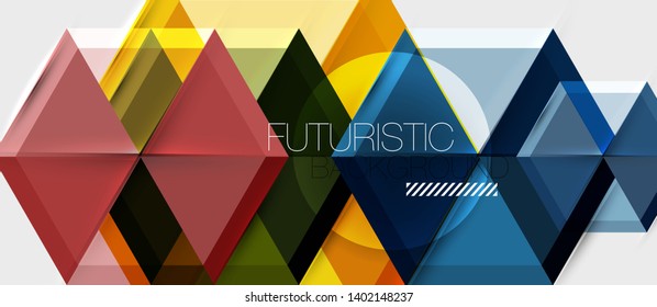 Bright color hexagon geometrical composition background, business presentation template. Vector design