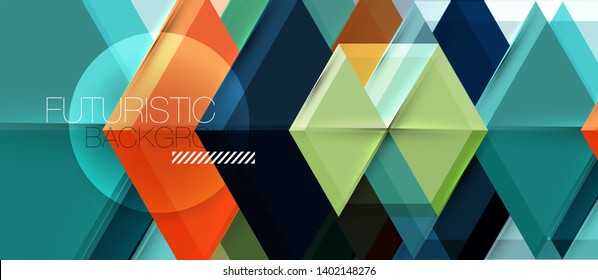 Fondo de composición geométrica hexagonal de color brillante, plantilla de presentación de negocios. Diseño de vectores