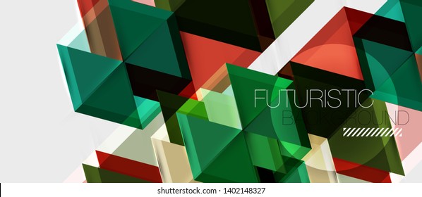 Bright color hexagon geometrical composition background, business presentation template. Vector design
