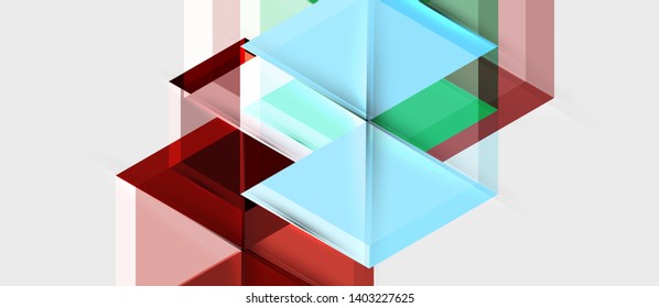 Bright color hexagon geometrical composition background, business presentation template. Vector design
