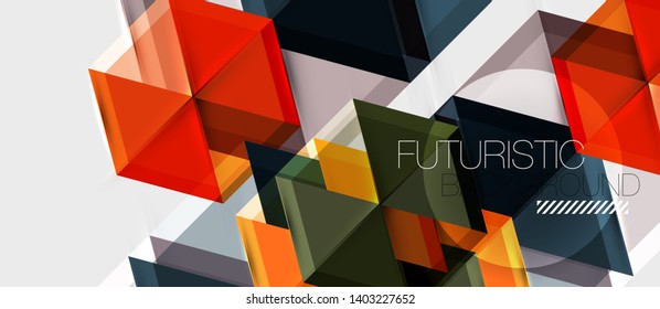 Bright color hexagon geometrical composition background, business presentation template. Vector design