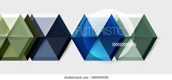 Bright color hexagon geometrical composition background, business presentation template. Vector design