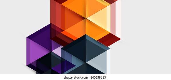 Bright color hexagon geometrical composition background, business presentation template. Vector design