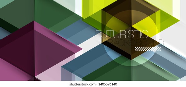 Bright color hexagon geometrical composition background, business presentation template. Vector design