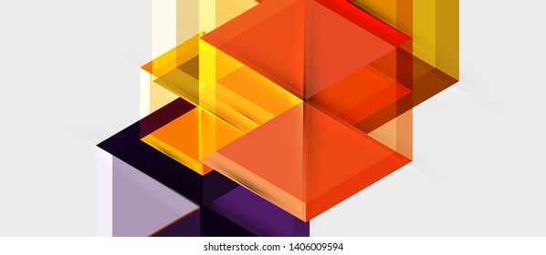 Bright color hexagon geometrical composition background, business presentation template. Vector design