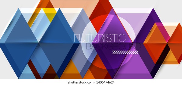 Bright color hexagon geometrical composition background, business presentation template. Vector design