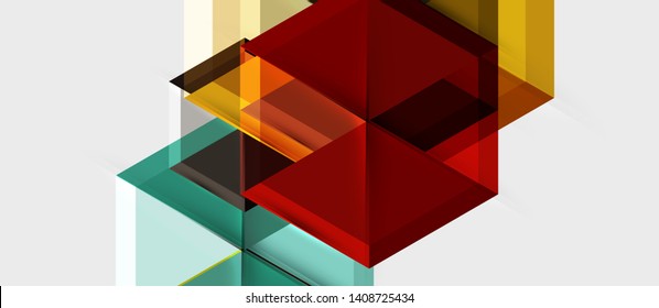 Bright color hexagon geometrical composition background, business presentation template. Vector design