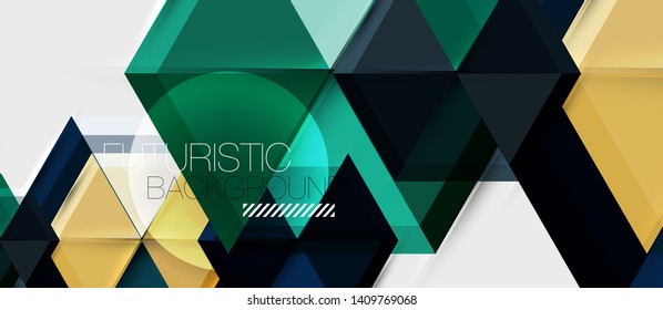 Bright color hexagon geometrical composition background, business presentation template. Vector design