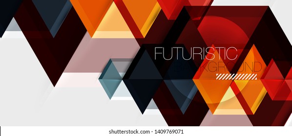 Bright color hexagon geometrical composition background, business presentation template. Vector design