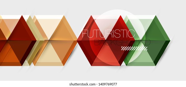 Fondo de composición geométrica hexagonal de color brillante, plantilla de presentación de negocios. Diseño de vectores