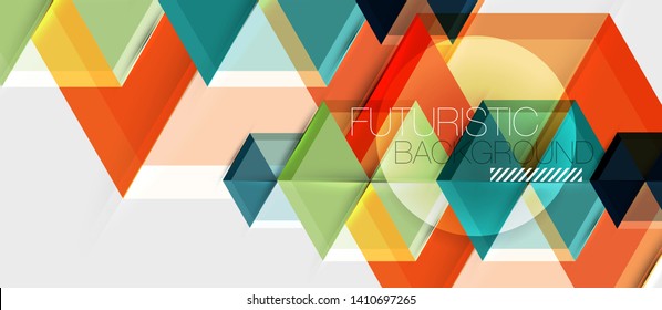 Bright color hexagon geometrical composition background, business presentation template. Vector design