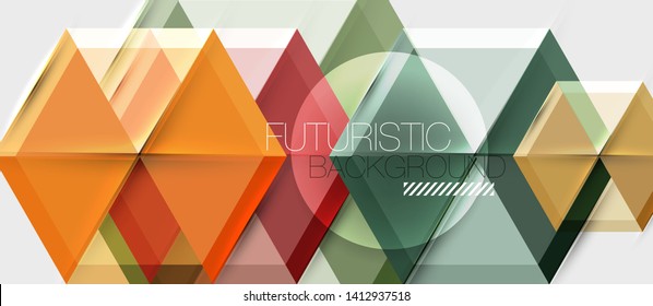 Bright color hexagon geometrical composition background, business presentation template. Vector design