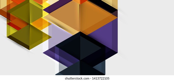 Bright color hexagon geometrical composition background, business presentation template. Vector design