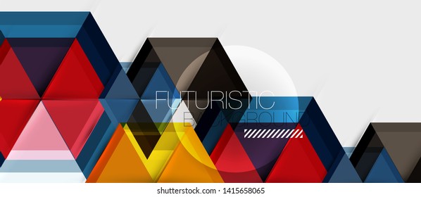 Bright color hexagon geometrical composition background, business presentation template. Vector design