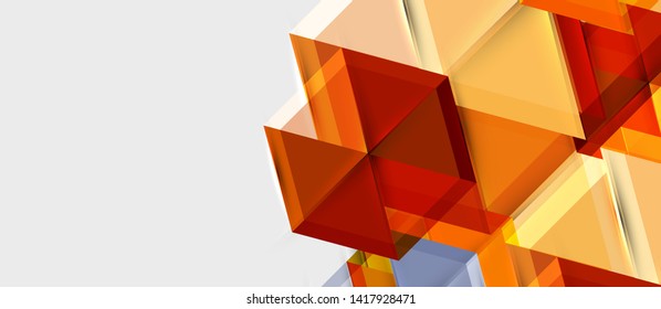 Bright color hexagon geometrical composition background, business presentation template. Vector design