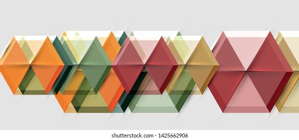 Bright color hexagon geometrical composition background, business presentation template. Vector design