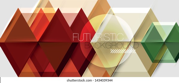 Bright color hexagon geometrical composition background, business presentation template. Vector design
