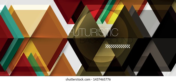 Bright color hexagon geometrical composition background, business presentation template. Vector design