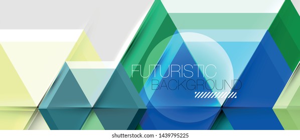 Bright color hexagon geometrical composition background, business presentation template. Vector design