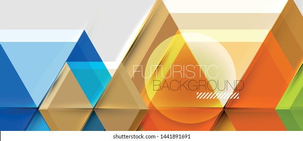 Bright color hexagon geometrical composition background, business presentation template. Vector design