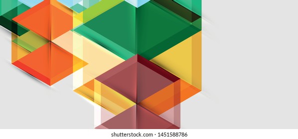 Bright color hexagon geometrical composition background, business presentation template. Vector design