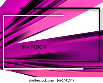 
Fondo abstracto vectorial magenta de color claro. Marco. Invitación.