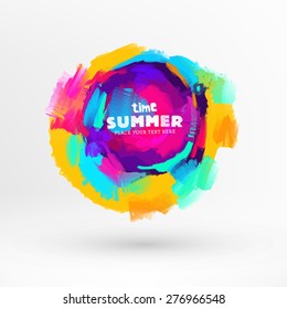 Bright Color Paint Stains for Summer Design